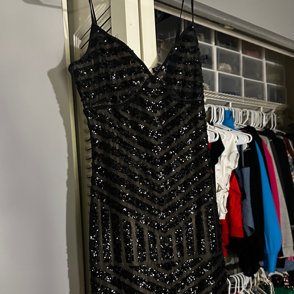 Black mini dress